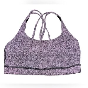 Lululemon Energy Sports Bra Size 8 Speckle Pink Black